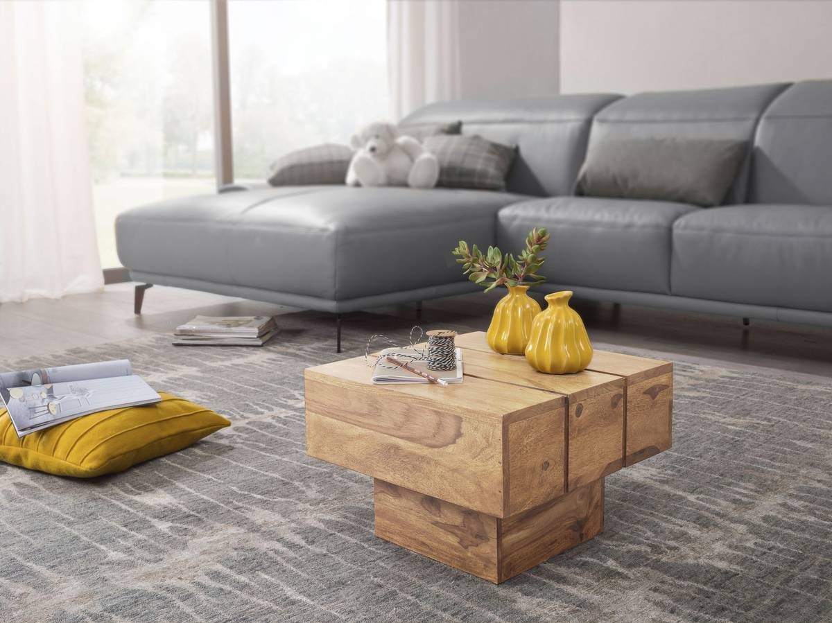 Beistelltisch natur Akazie B/H/T: ca. 44x30x44 cm