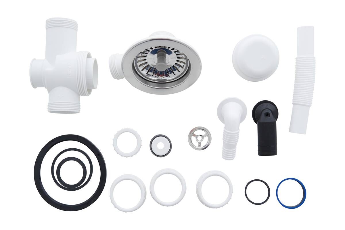 Respekta Einbauspüle Ohio 66 x 50 W weiß Mineralite B/H/T: ca. 66x21x50 cm