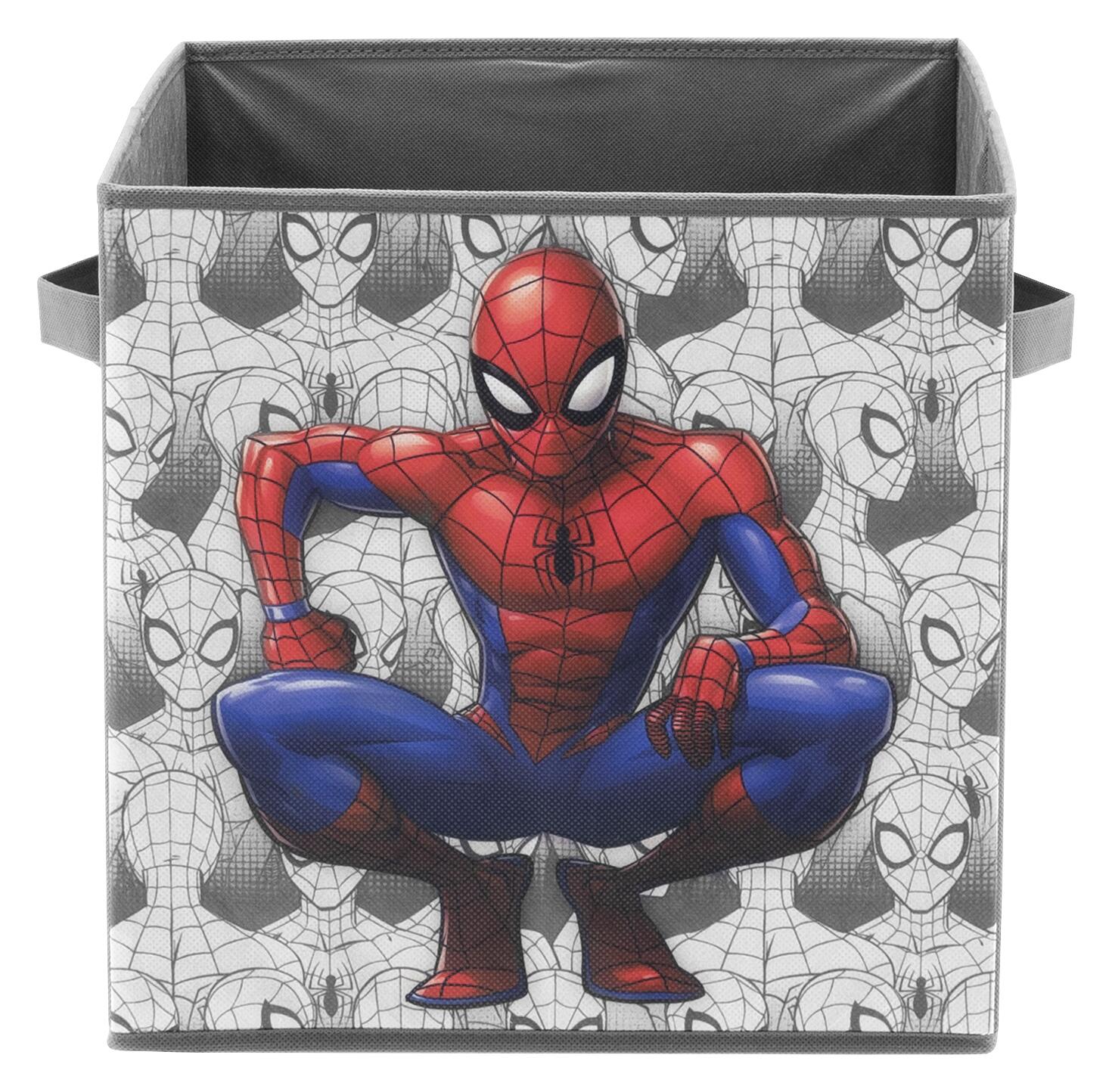 Stoffbox Spiderman grau B/H/T: ca. 32x32x32 cm