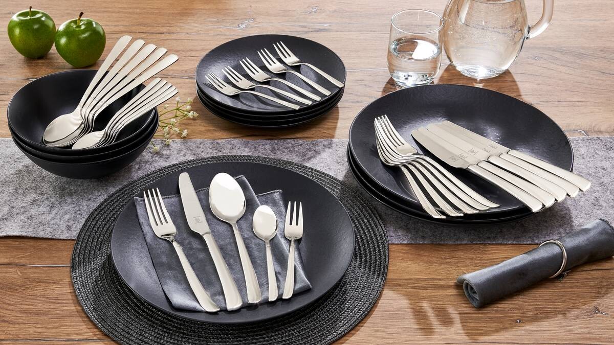 JUSTINUS Besteckset silber Edelstahl 30 tlg.