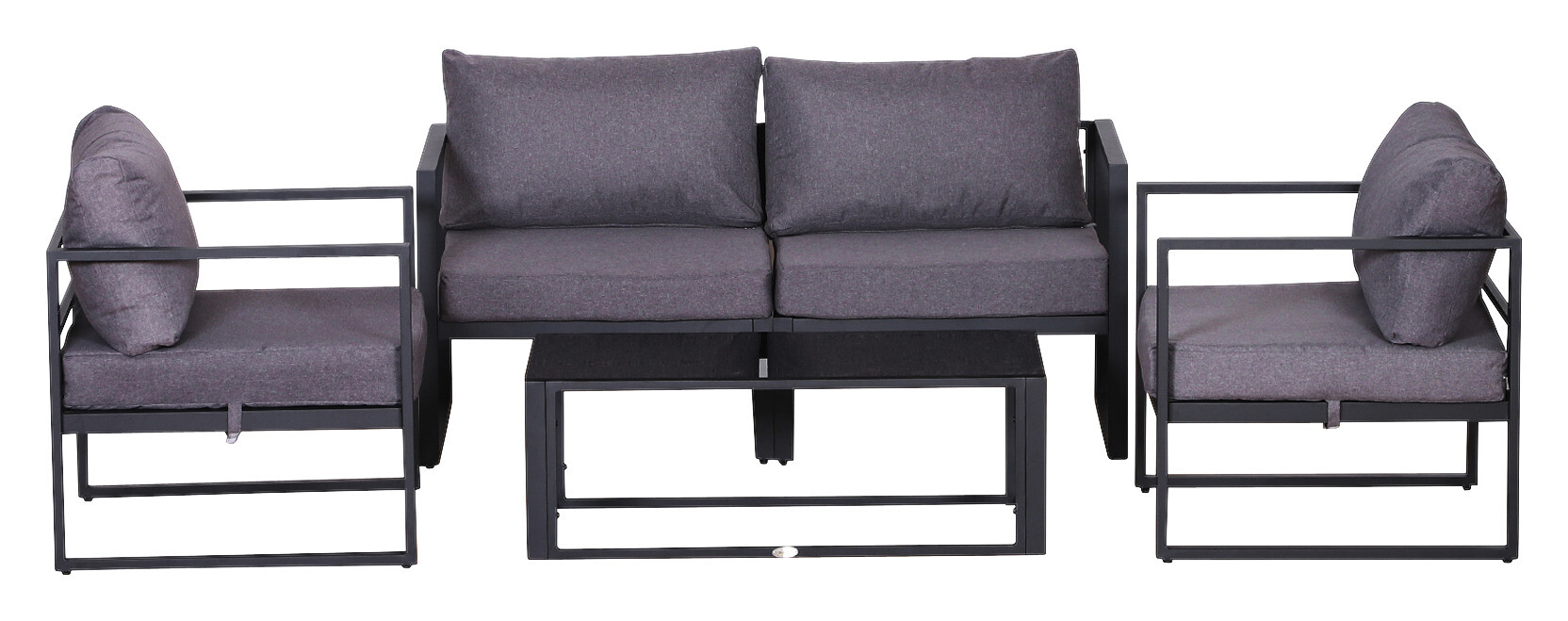 Outsunny Loungeset grau Aluminium