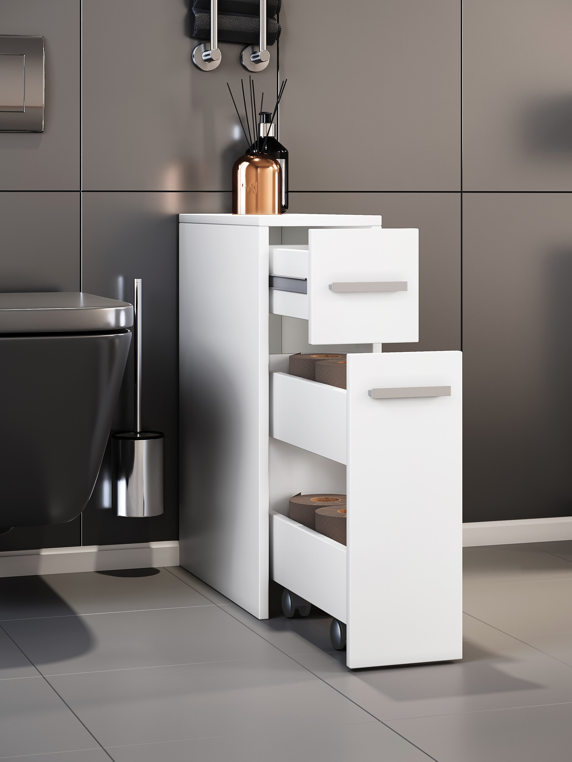 Unterschrank Zalo weiß B/H/T: ca. 20x61x45 cm