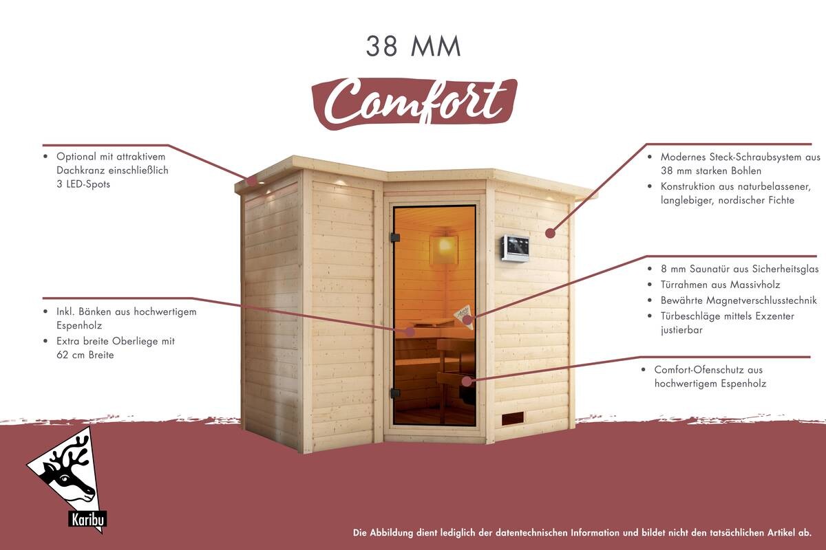 Karibu Sauna Maxi B/H/T: ca. 196x200x196 cm