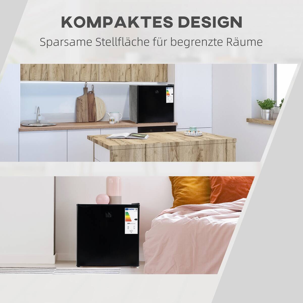 HOMCOM Mini-Gefrierschrank 800-127V90BK schwarz B/H/L: ca. 44,2x47x48,8 cm