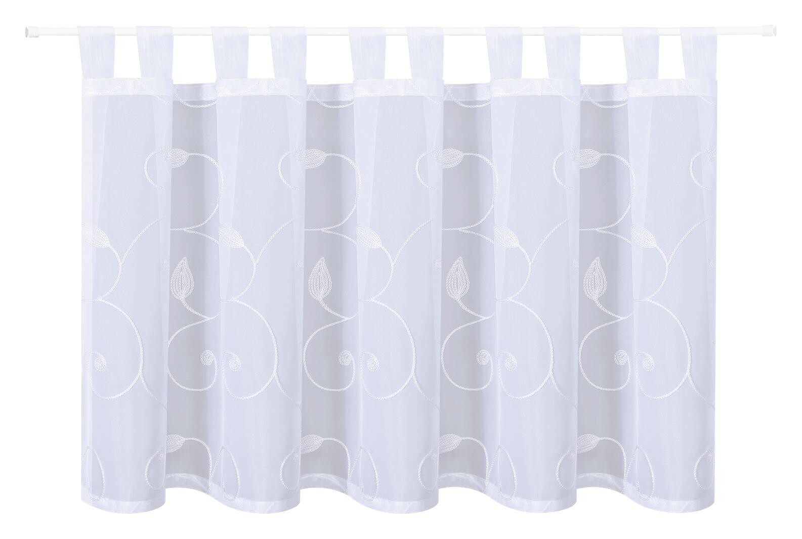 POCOline Scheibengardine Liv weiß B/L: ca. 150x50 cm