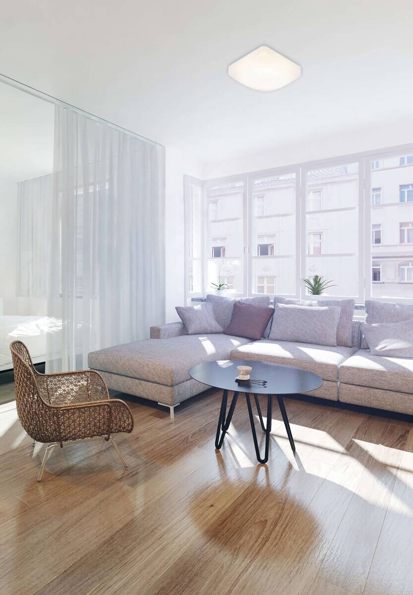 Näve Leuchten LED-Deckenleuchte weiß Metall Kunststoff B/H/T: ca. 27x27x8 cm