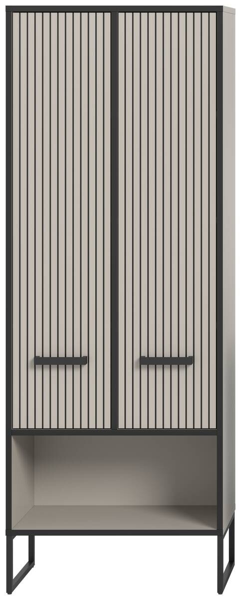 Badhochschrank BAGNO schwarz Kaschmirgrau Nachbildung B/H/T: ca. 59x159x32 cm