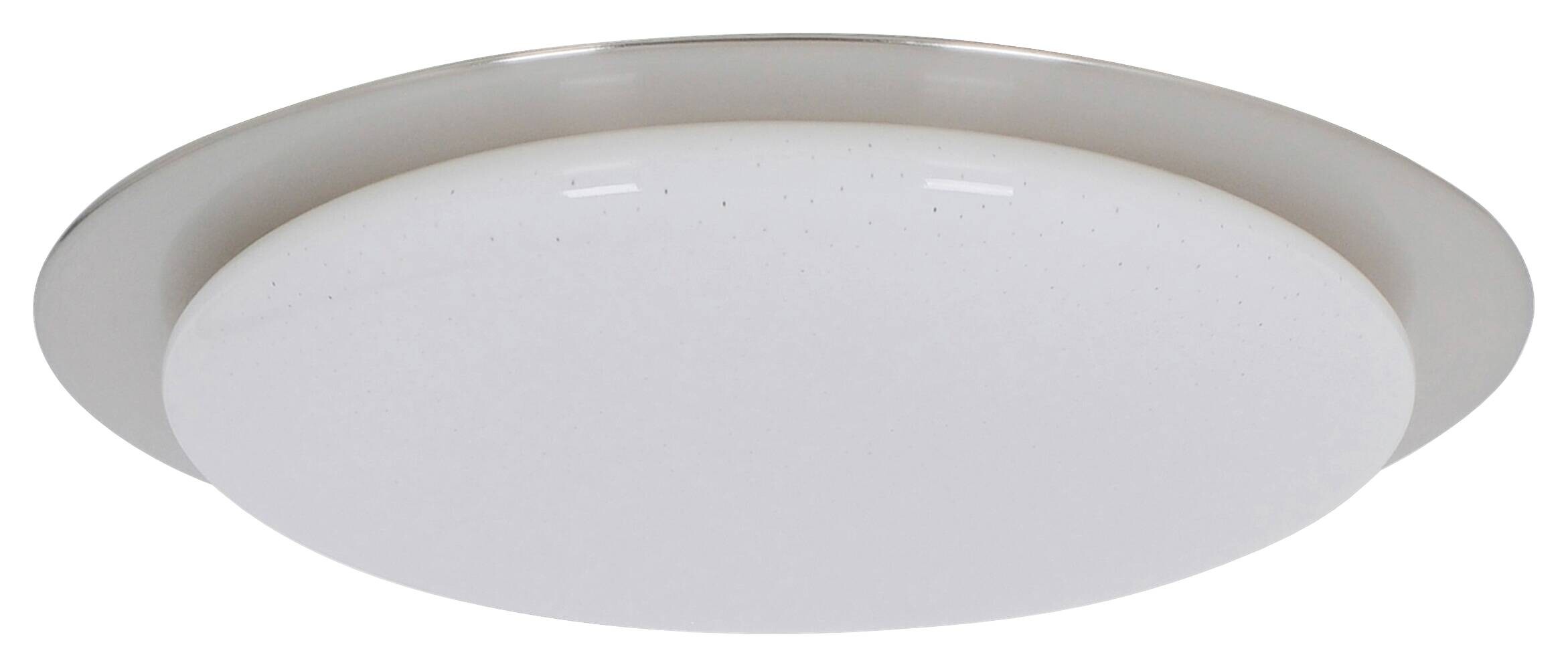 Näve Leuchten Deckenleuchte 1273350 stahlfarbig Metall Kunststoff B/H/T: ca. 42x7x42 cm null 1 Brennstellen