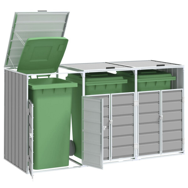 vidaXL Mülltonnenbox grau