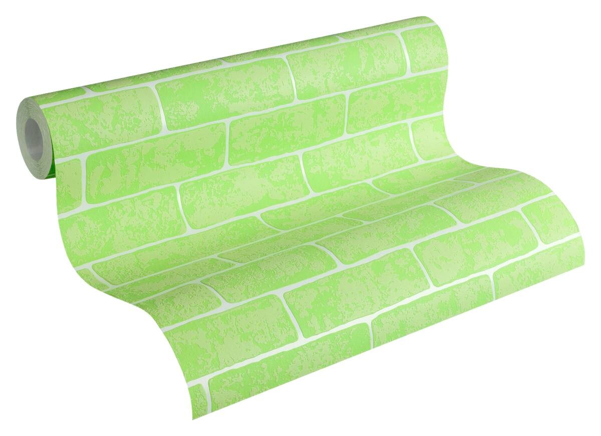 A.S.Creation Vliestapete Best of Wood`n Stone 2nd Edition Steine grün B/L: ca. 53x1005 cm