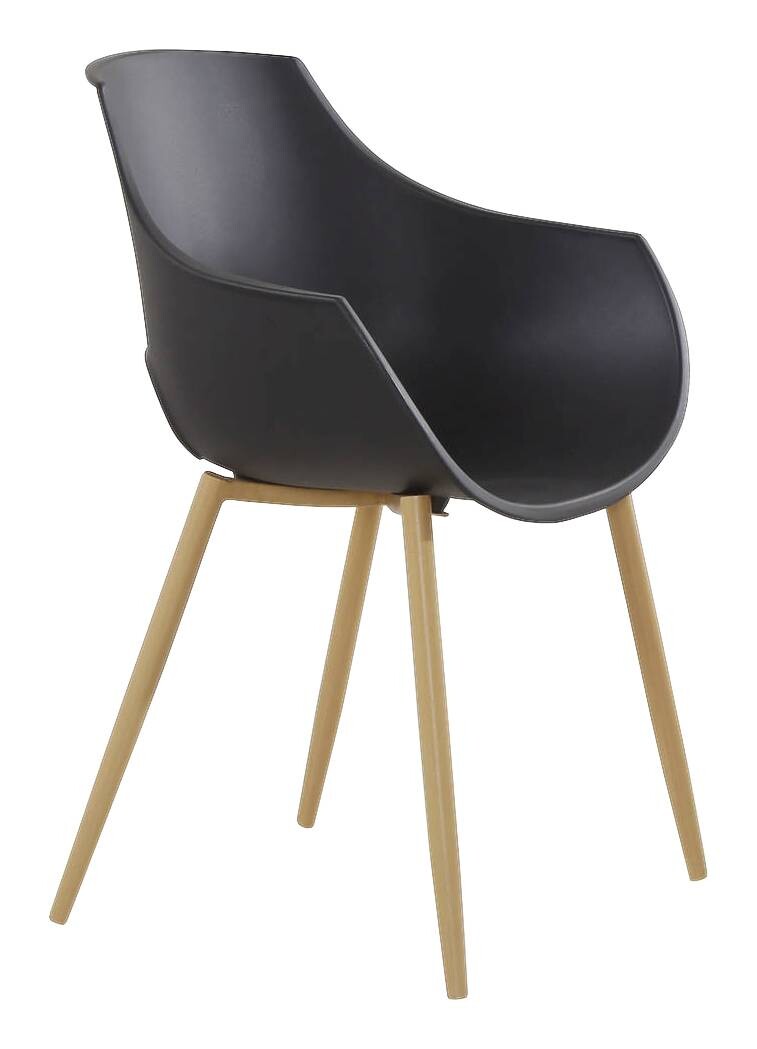 Stuhl Alice 100 2er schwarz Kunststoff B/H/T: ca. 59x85x58 cm