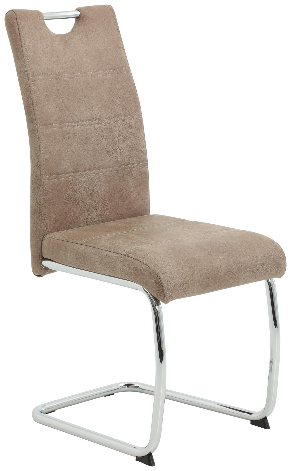 Schwingstuhl Flora beige Vintage Microfaser B/H/T: ca. 43x98x59 cm