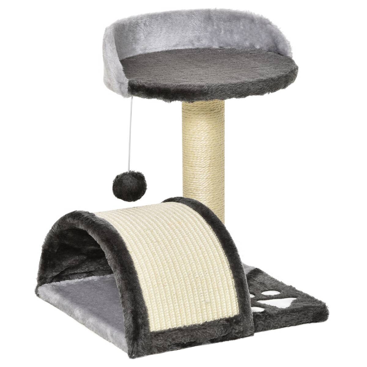 PawHut Katzenbaum grau Sisal B/H/L: ca. 36x44x36 cm