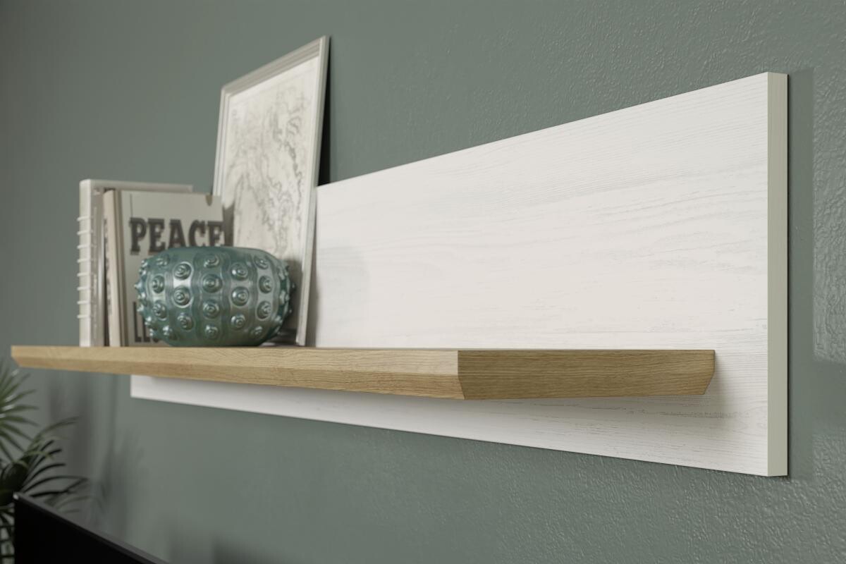 Wandboard Shade weiß Pinie Nachbildung Eiche Artisan Nachbildung B/H/T: ca. 146x25x21 cm