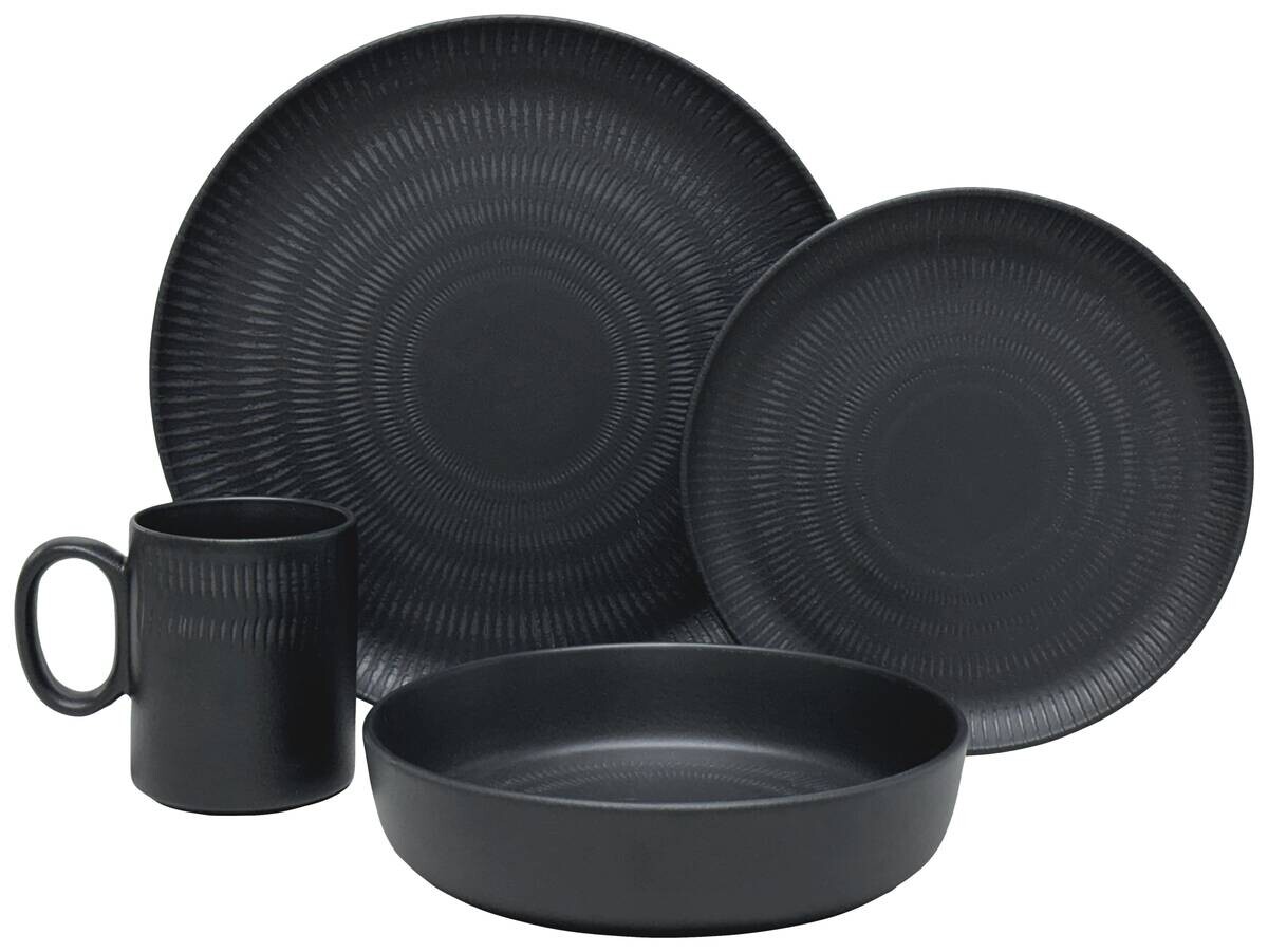 Kevoli  home Kombiservice schwarz Porzellan 2 tlg.