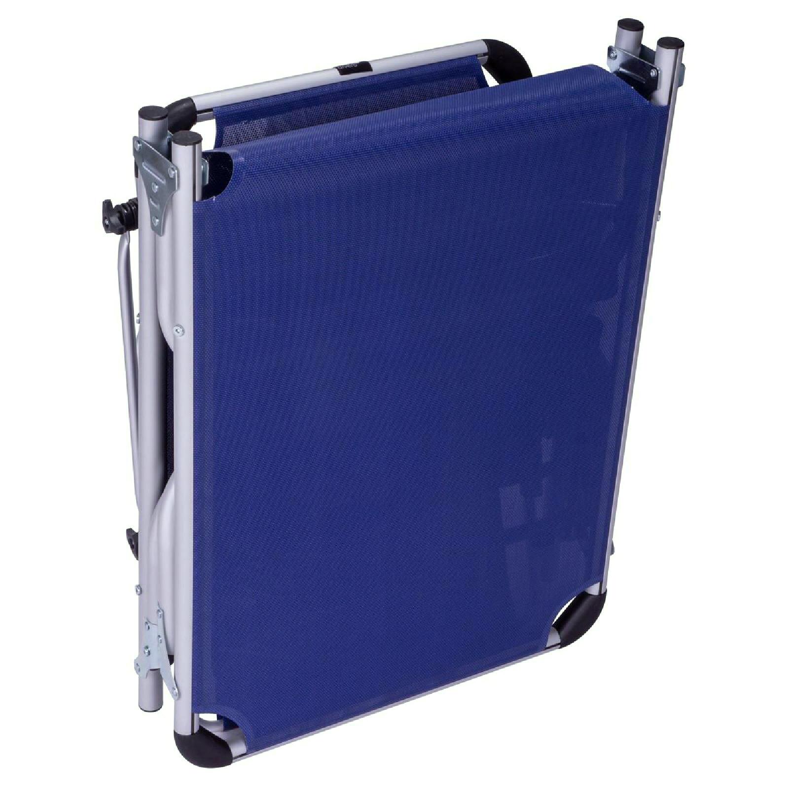 VCM Sonnenliege blau Aluminium B/H/L: ca. 57x30x187 cm VCM Sonnenliege blau Aluminium B/H/L: ca. 57x30x187 cm