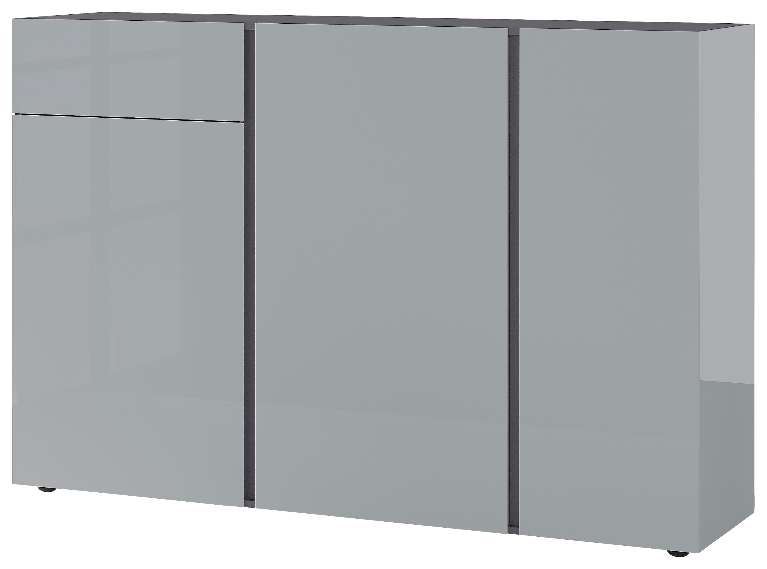 Sideboard Mesa Graphit Nachbildung Silbergrau Hochglanz B/H/T: ca. 152x103x43 cm Sideboard Mesa Graphit Nachbildung Silbergrau Hochglanz B/H/T: ca. 152x103x43 cm