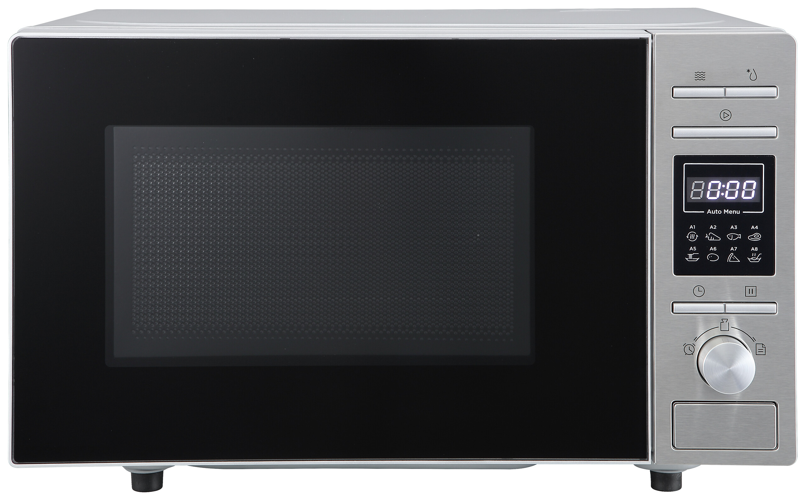 POCOline Mikrowelle silber Metall B/H/L: ca. 36,2x29,7x44 cm ca. 20 l