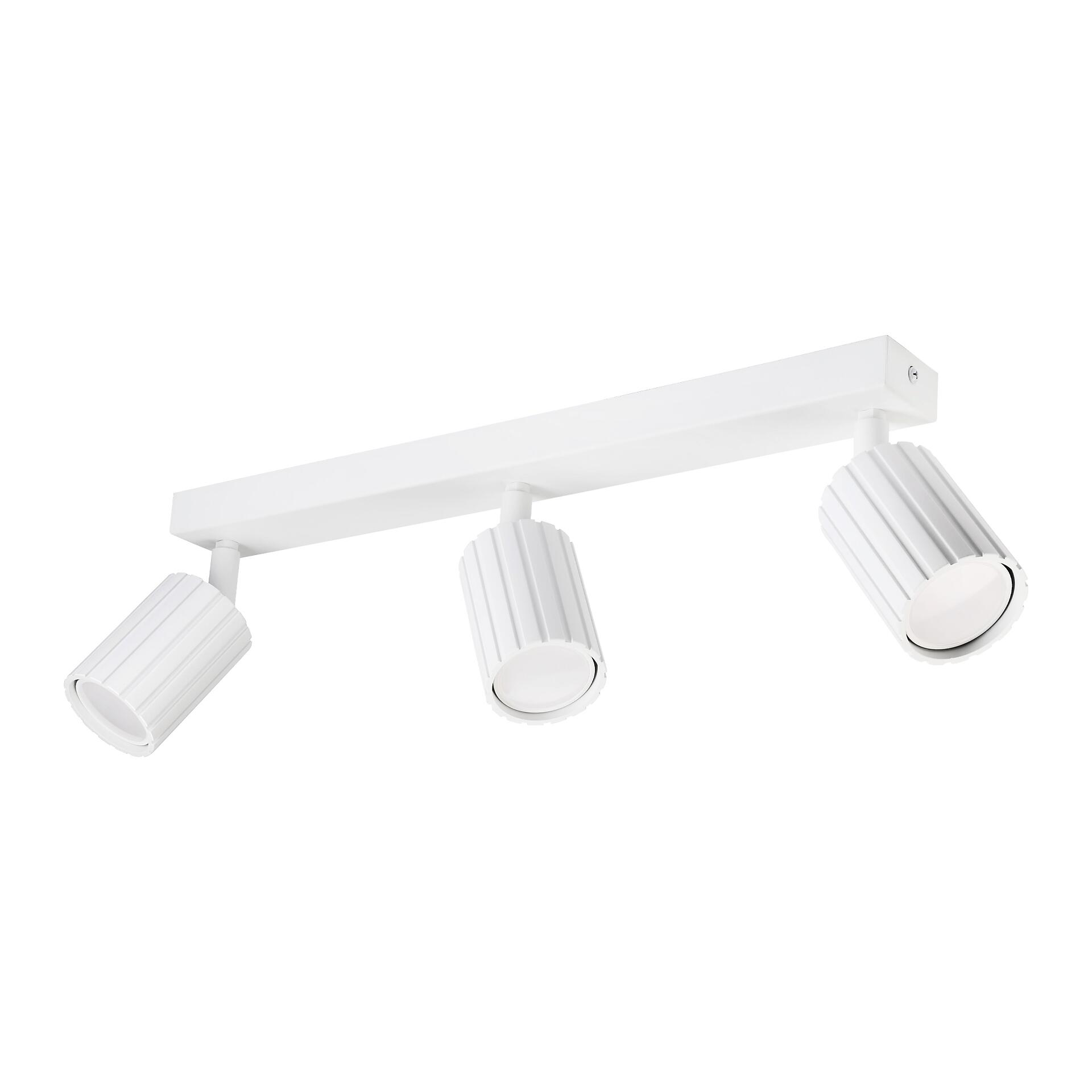 Lamkur Strahler Prisma weiß Stahl B/H/L: ca. 6,5x16,5x45 cm 3 Brennstellen