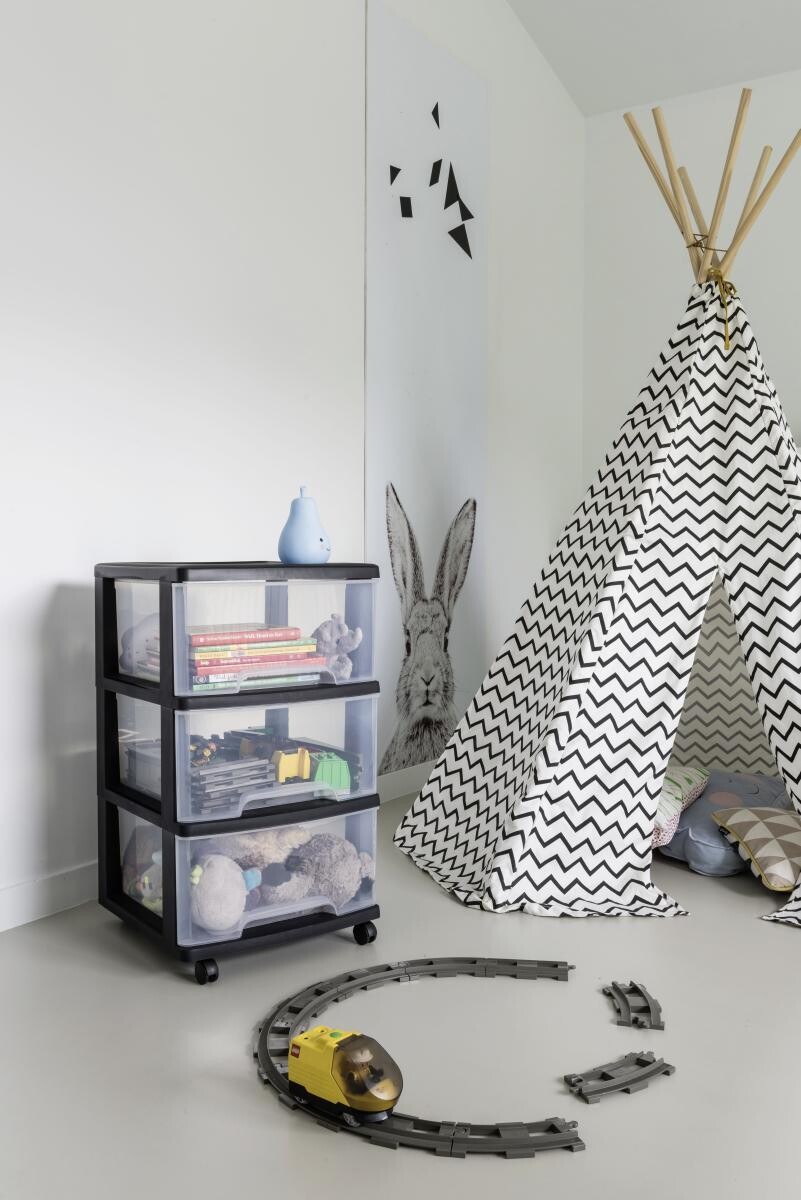 Curver Schubladenturm transparent B/H/L: ca. 39x64,5x37 cm