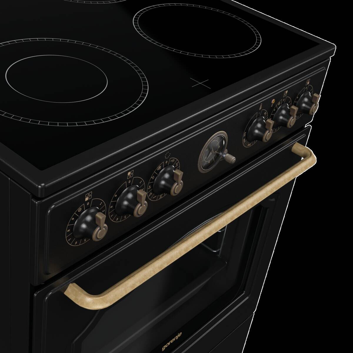 Gorenje Stand-Elektroherd GECS6B70CLB schwarz B/H/T: ca. 60x85x60 cm