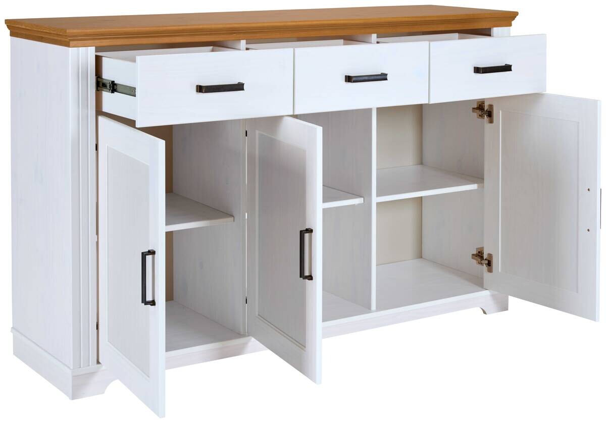 Kommode Maluno weiß lackiert B/H/L: ca. 48,3x103,8x166,4 cm