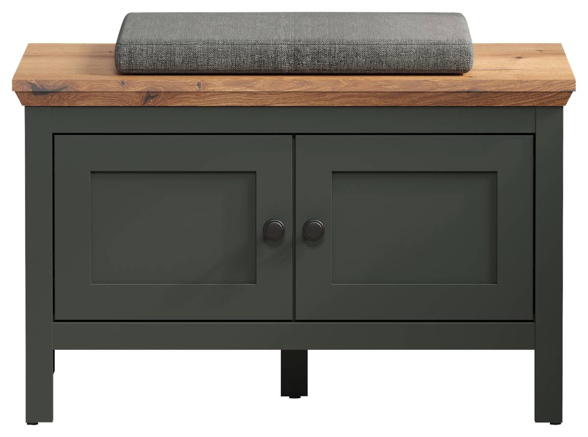 Sitzbank Stanton tannengrün Eiche Evoke Coast Nachbildung B/H/T: ca. 77x48x39 cm