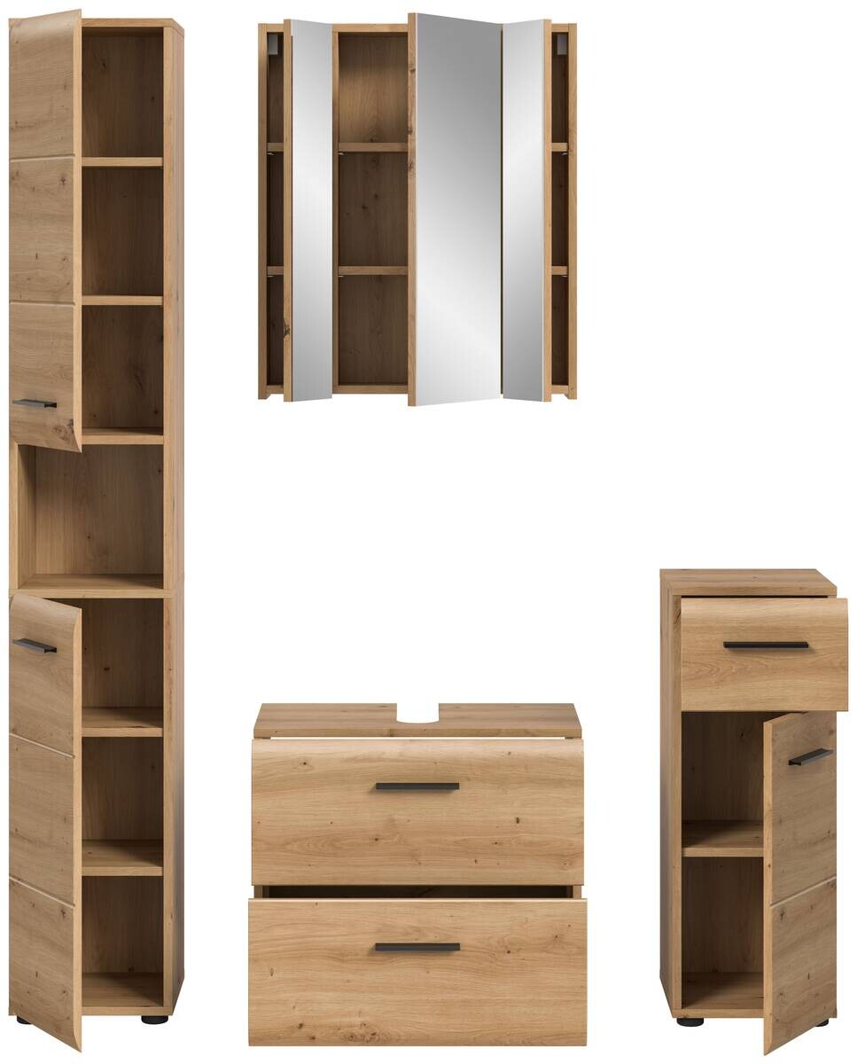 Badezimmer-Set Ice Artisan Oak Nachbildung B/H/T: ca. 150x185x30 cm