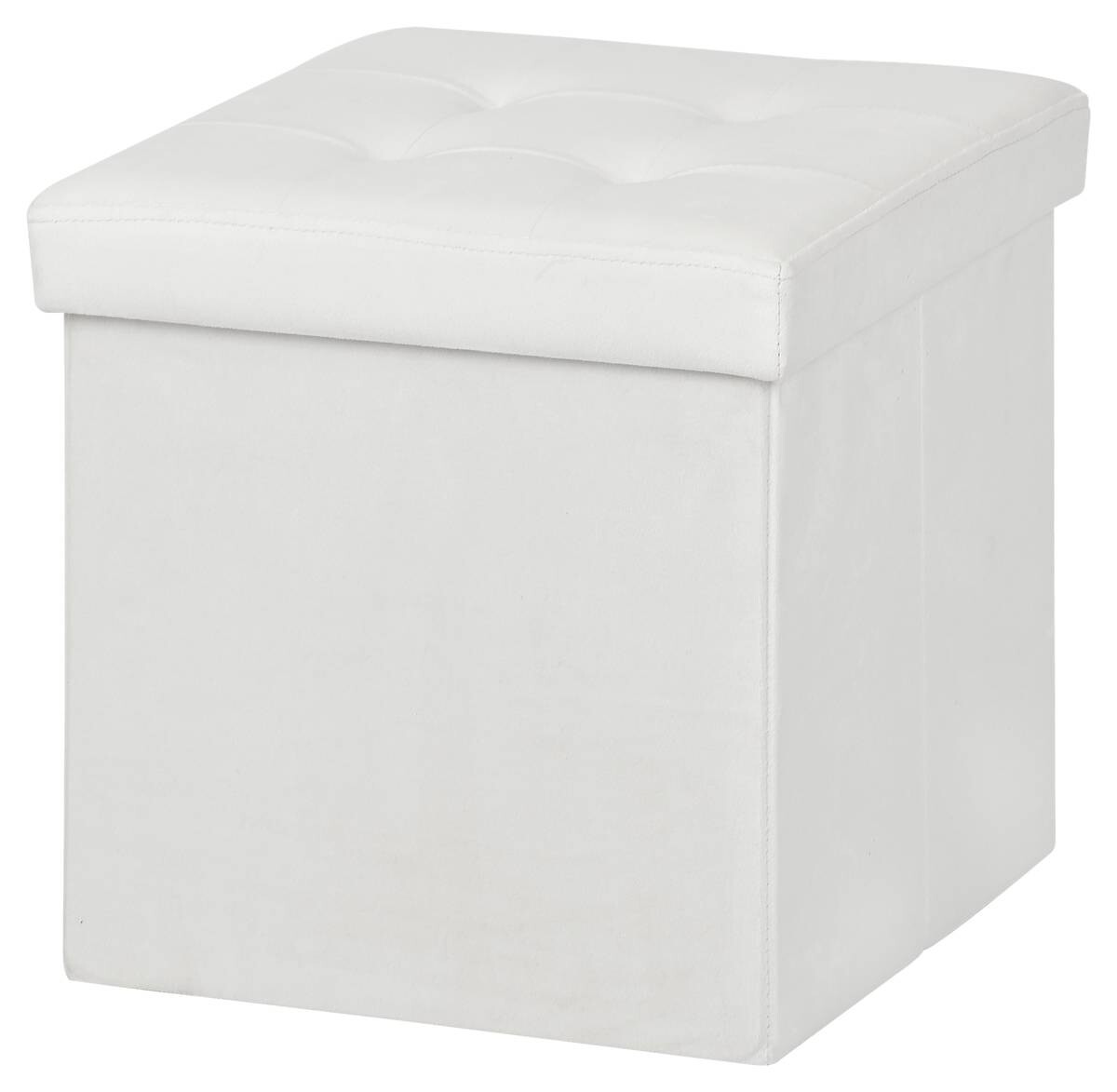 POCOline Sitzhocker weiß B/H/L: ca. 38x38x38 cm