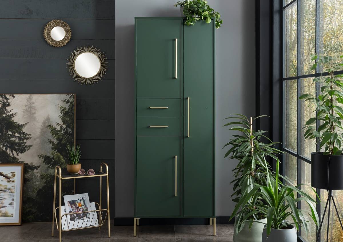 Hochschrank Kent waldgrün B/H/T: ca. 67,1x183,4x33,1 cm