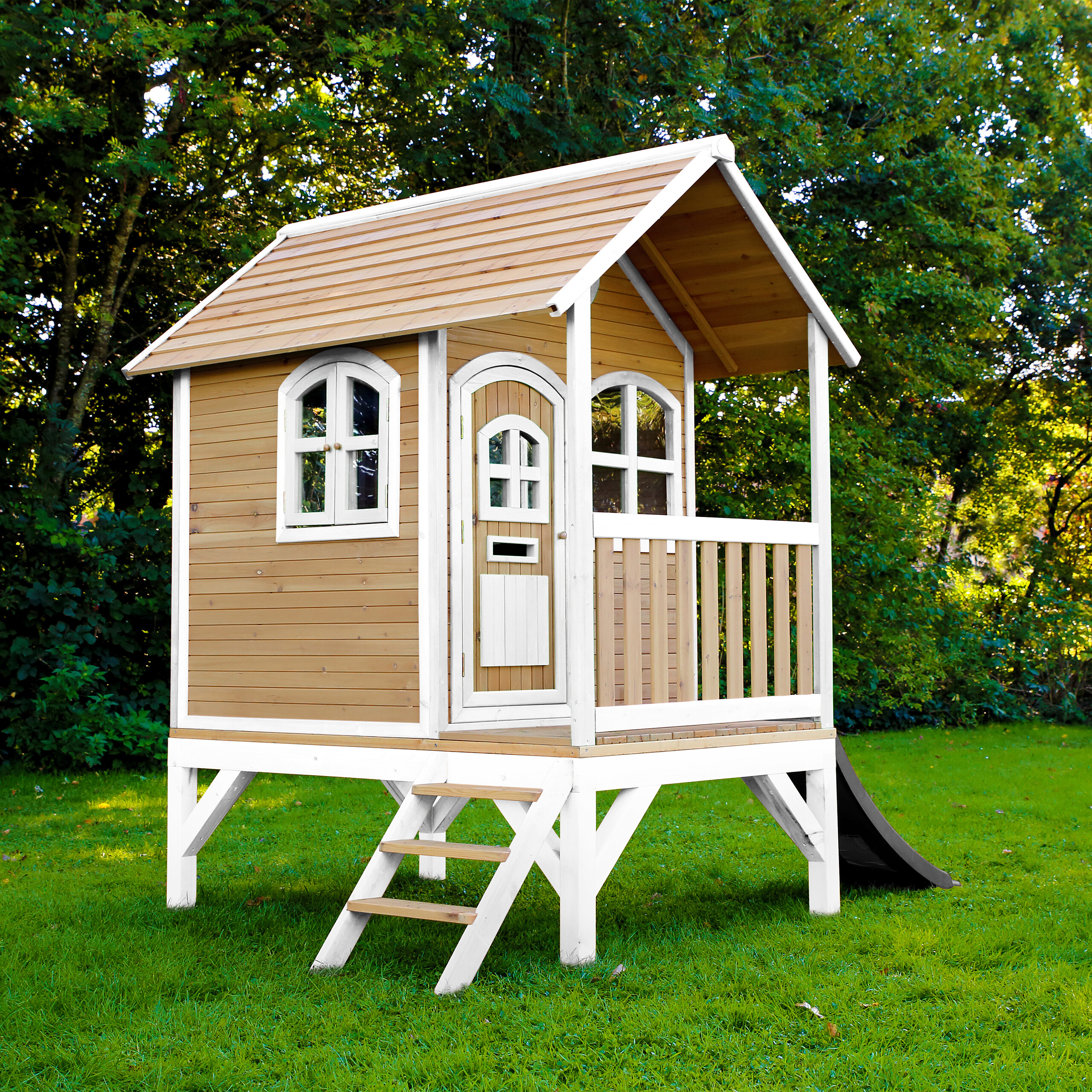 AXI Spielhaus Tom braun B/H/L: ca. 287x231x191 cm