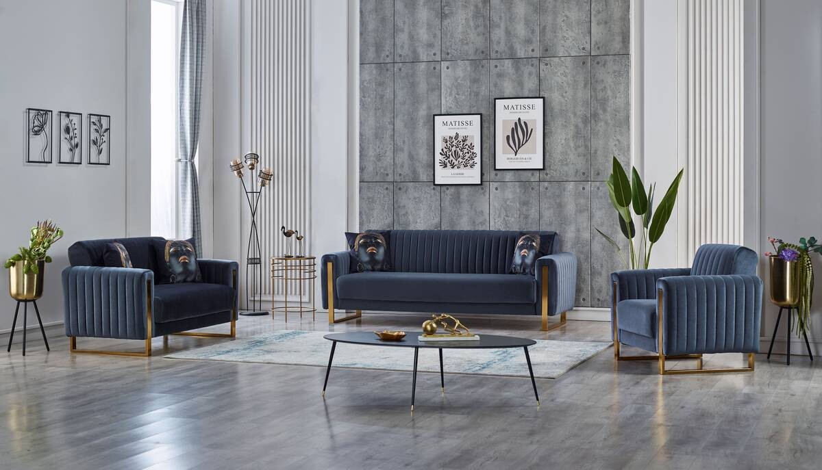 Sofa 3-2-1 Bogota anthrazit Microfaser