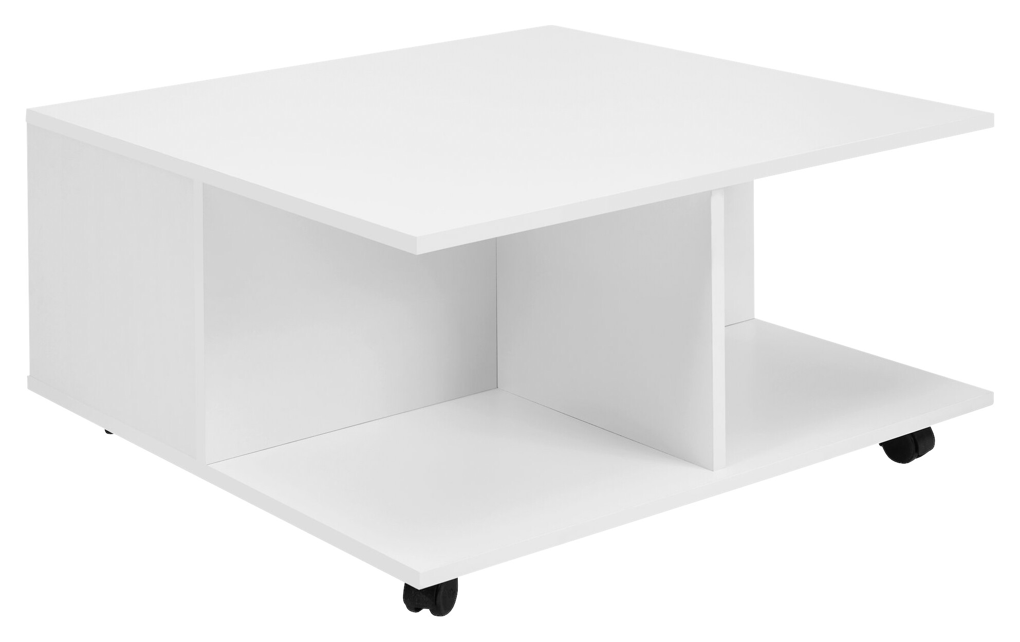 Wohnling Couchtisch weiß Holzwerkstoff B/H/T: ca. 70x36,5x70 cm