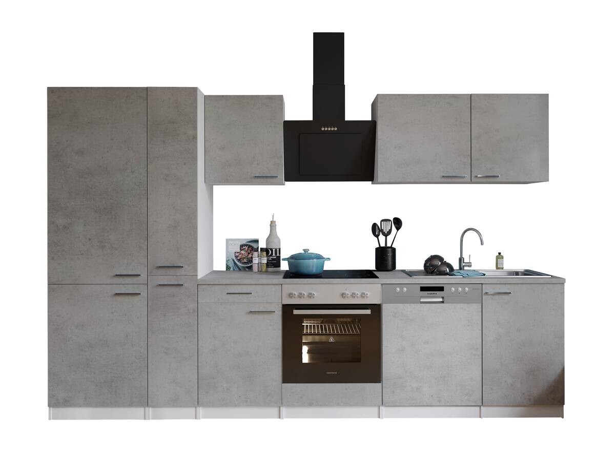 Respekta Küchenblock Malia Beton Optik B/H/T: ca. 310x200x60 cm
