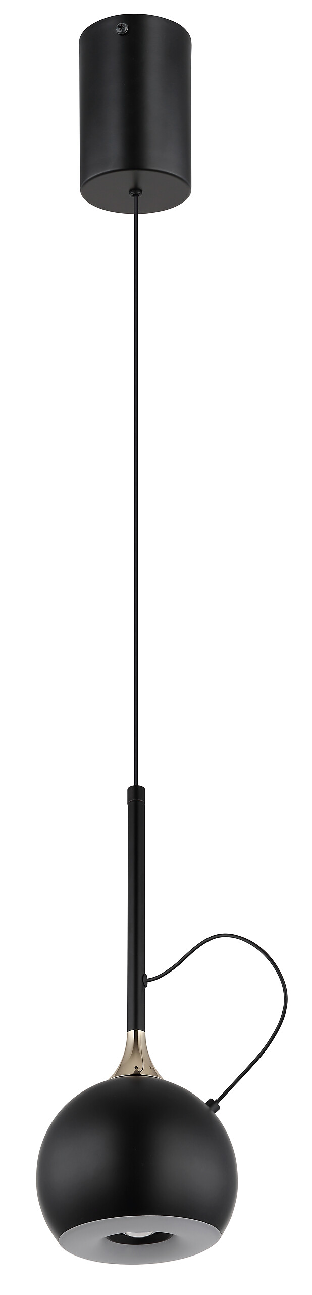 GLOBO Pendelleuchte mattschwarz gold Metall H/D: ca. 150x12 cm 1.0 Brennstellen