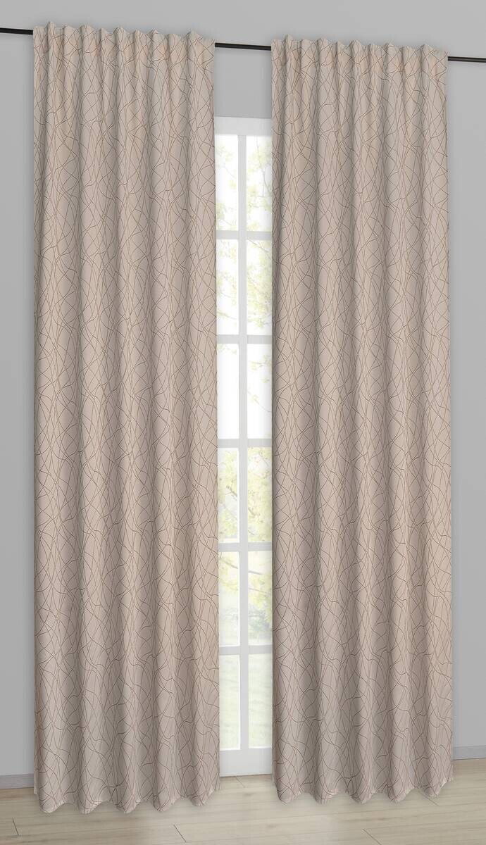 Kombivorhang Doreen beige B/L: ca. 135x245 cm