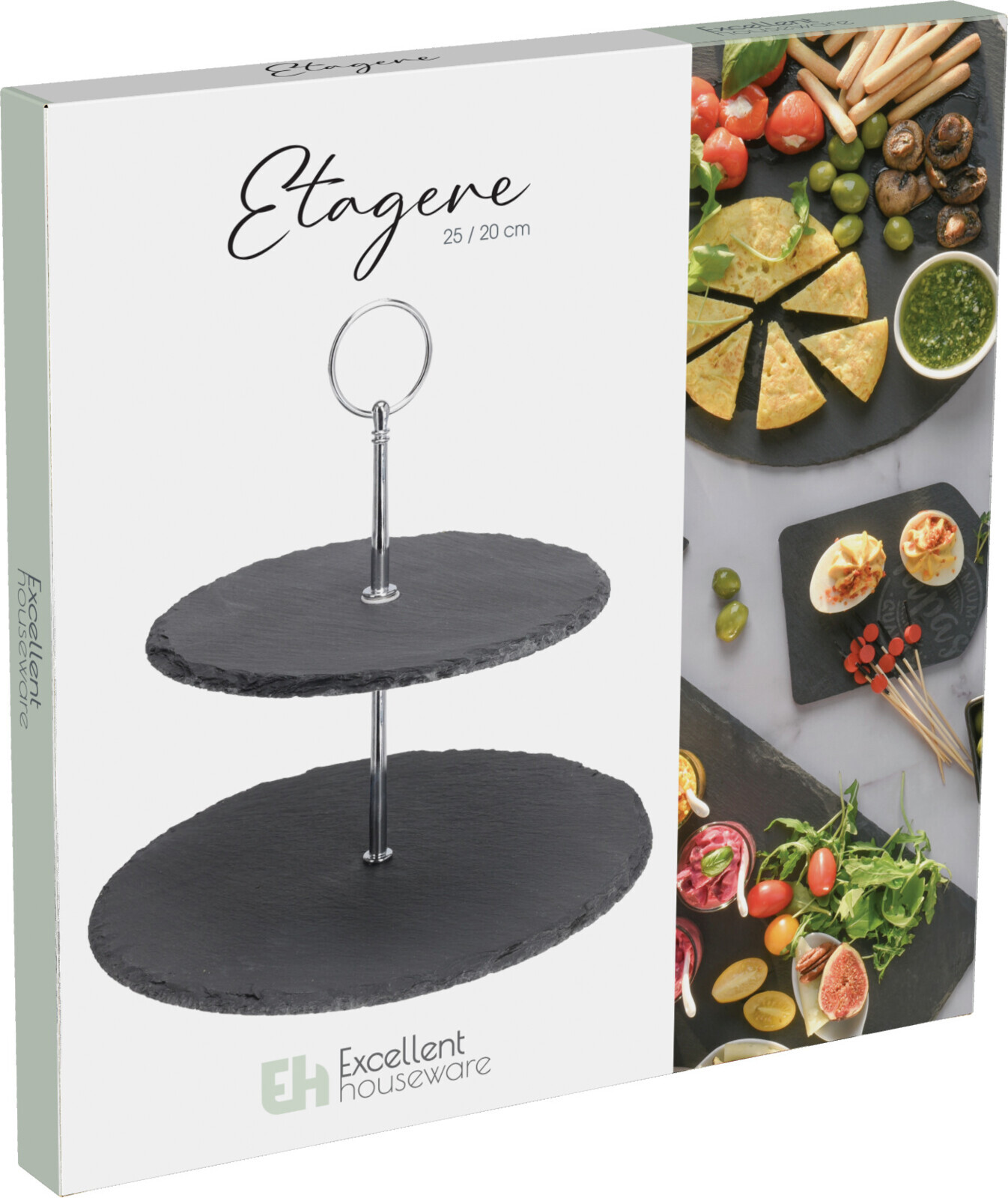 Etagere schwarz Stein