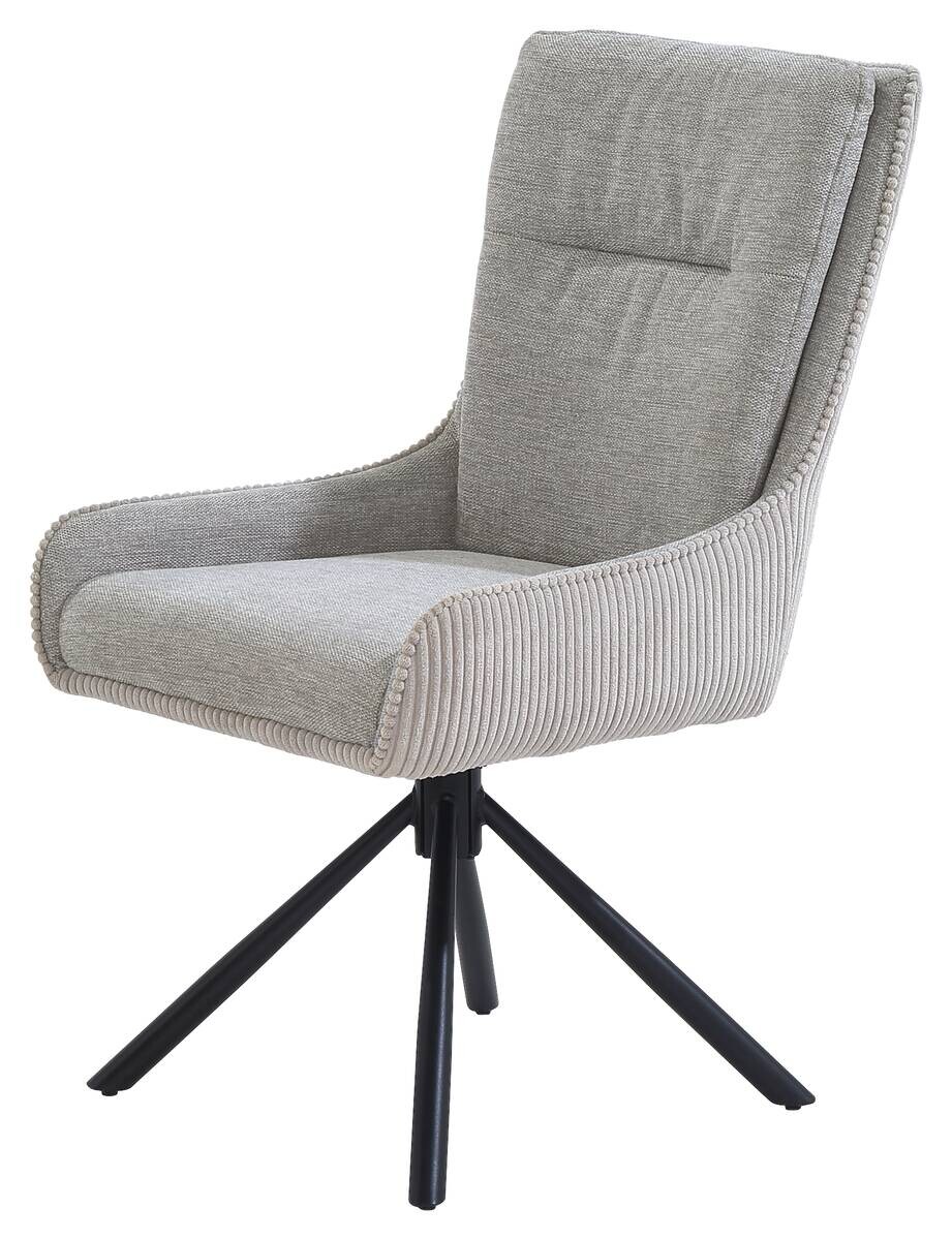 Drehstuhl Greige Webstoff B/T: ca. 56x65 cm