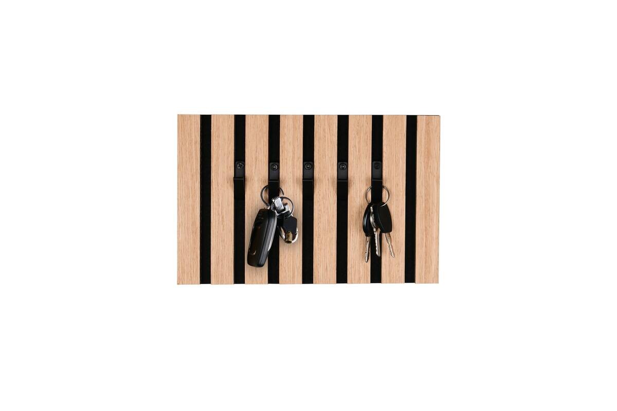 Schlüsselboard Grace Eiche Nachbildung schwarz MDF Filz B/H/T: ca. 31x20x1 cm