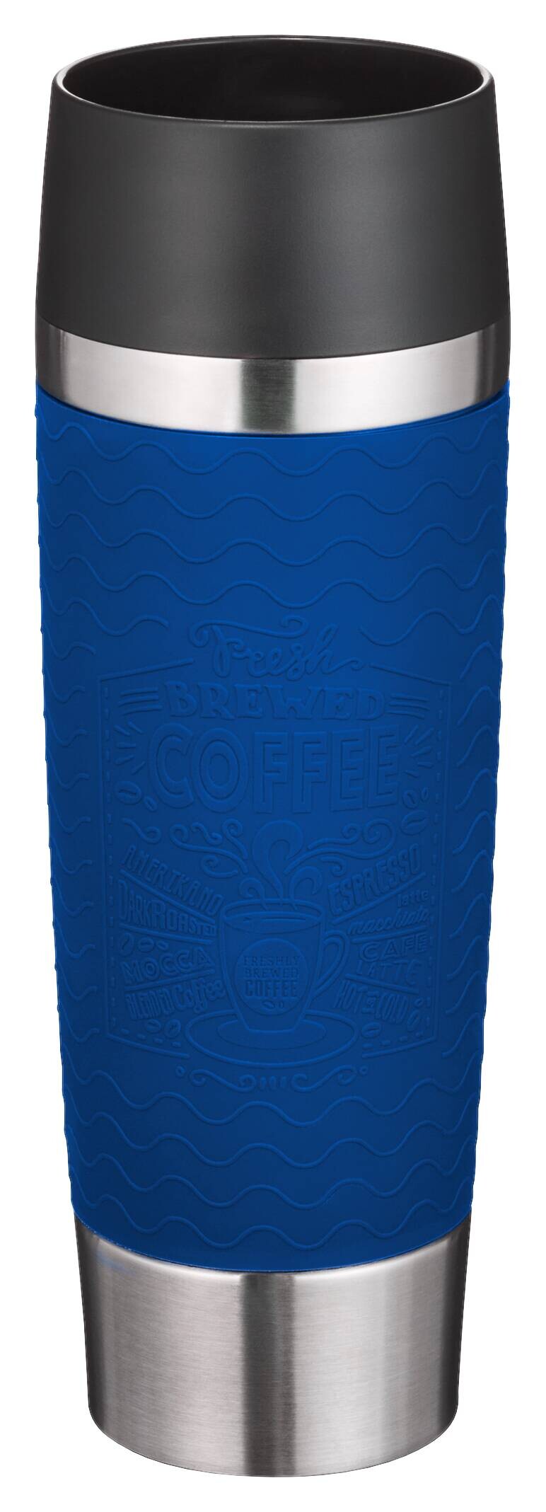 EMSA Isolierbecher blau Edelstahl B/H/L: ca. 8x24,2x8 cm