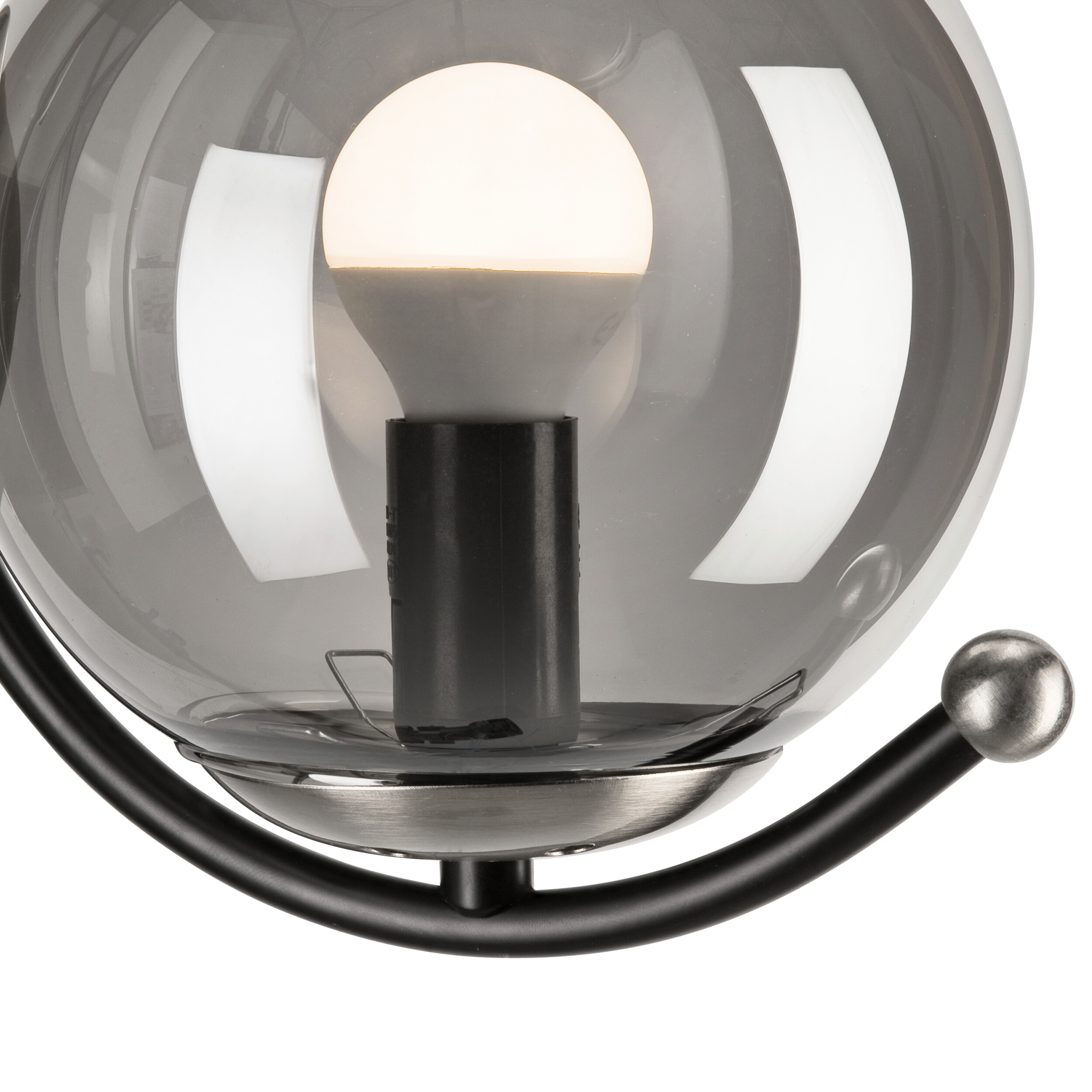 Lamkur Wandleuchte Chrom Stahl Glas B/H/L: ca. 20x14,5x20 cm E14 1 Brennstellen