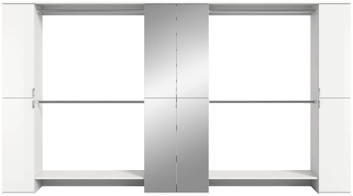 Garderobe PROJEKT X weiß weiß Hochglanz B/H/T: ca. 341x191x37 cm