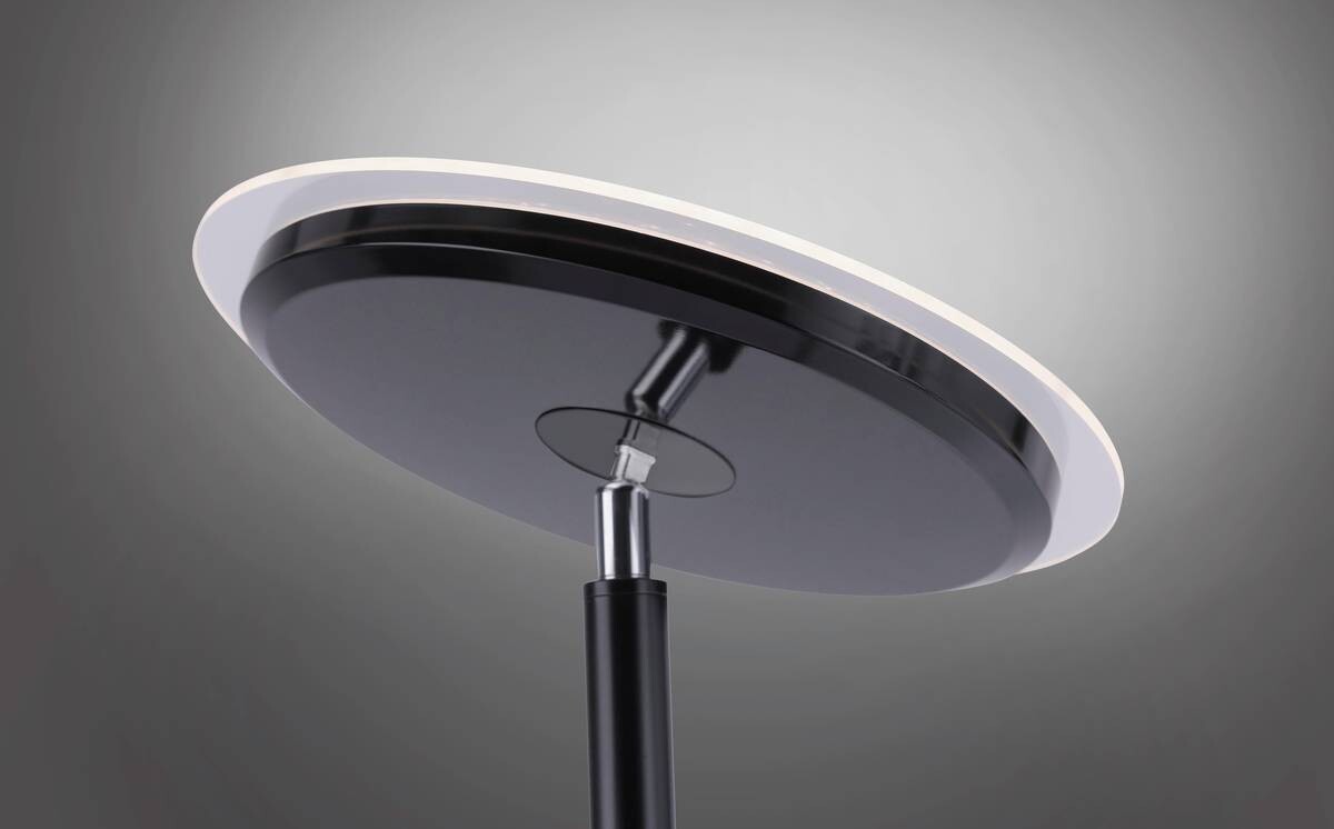 Just Light LED-Deckenfluter HANS 11729-18 schwarz Kunststoff Eisen H/D: ca. 181x30 cm 1 Brennstellen