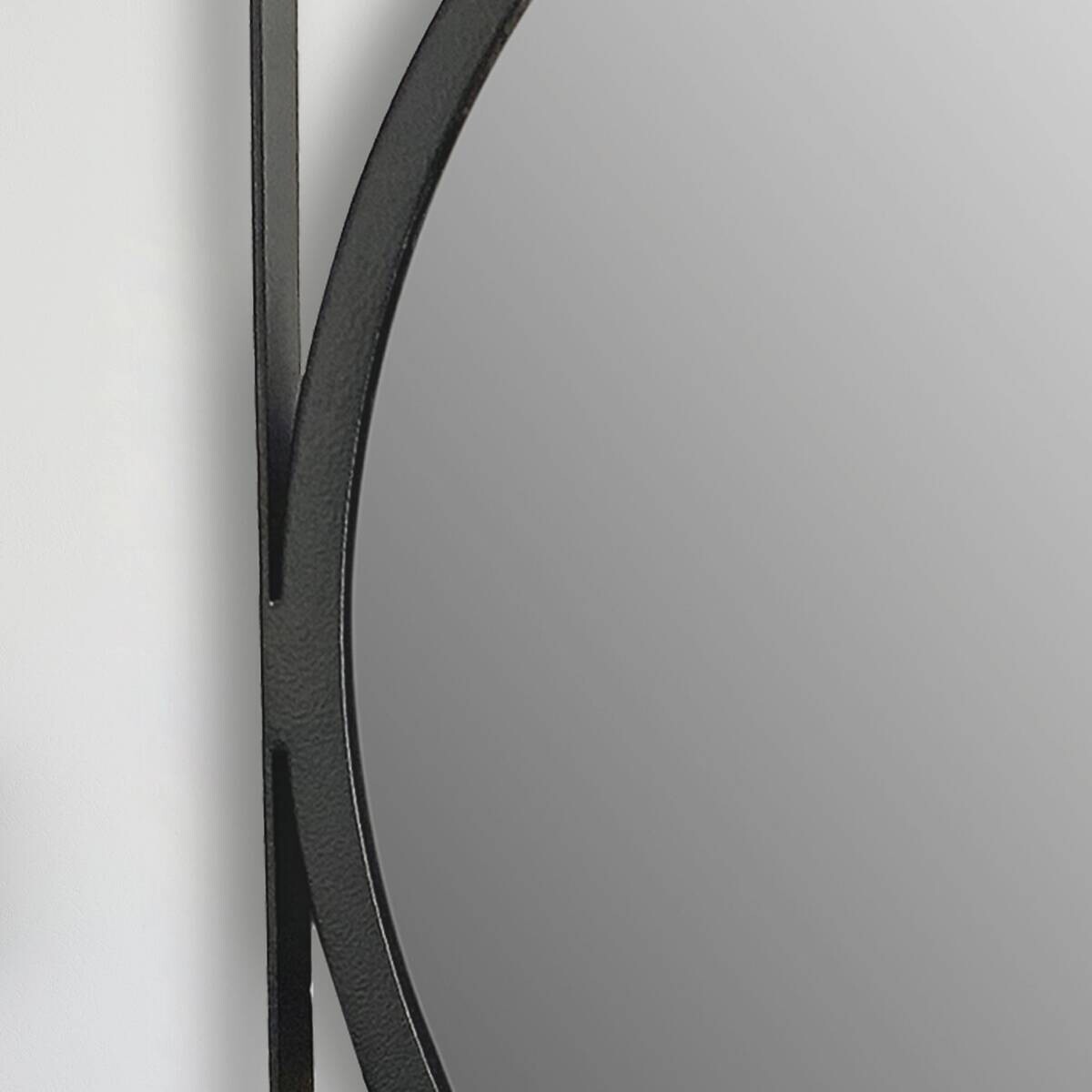 Wohnling Wandspiegel schwarz Metall T/D: ca. 2,5x54 cm