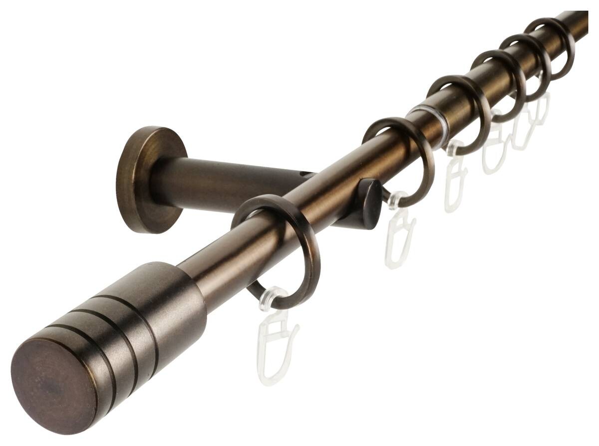 Gardinenstange bronze Aluminium ausziehbar von ca. 160 bis 280 cm 1.0 Läufe