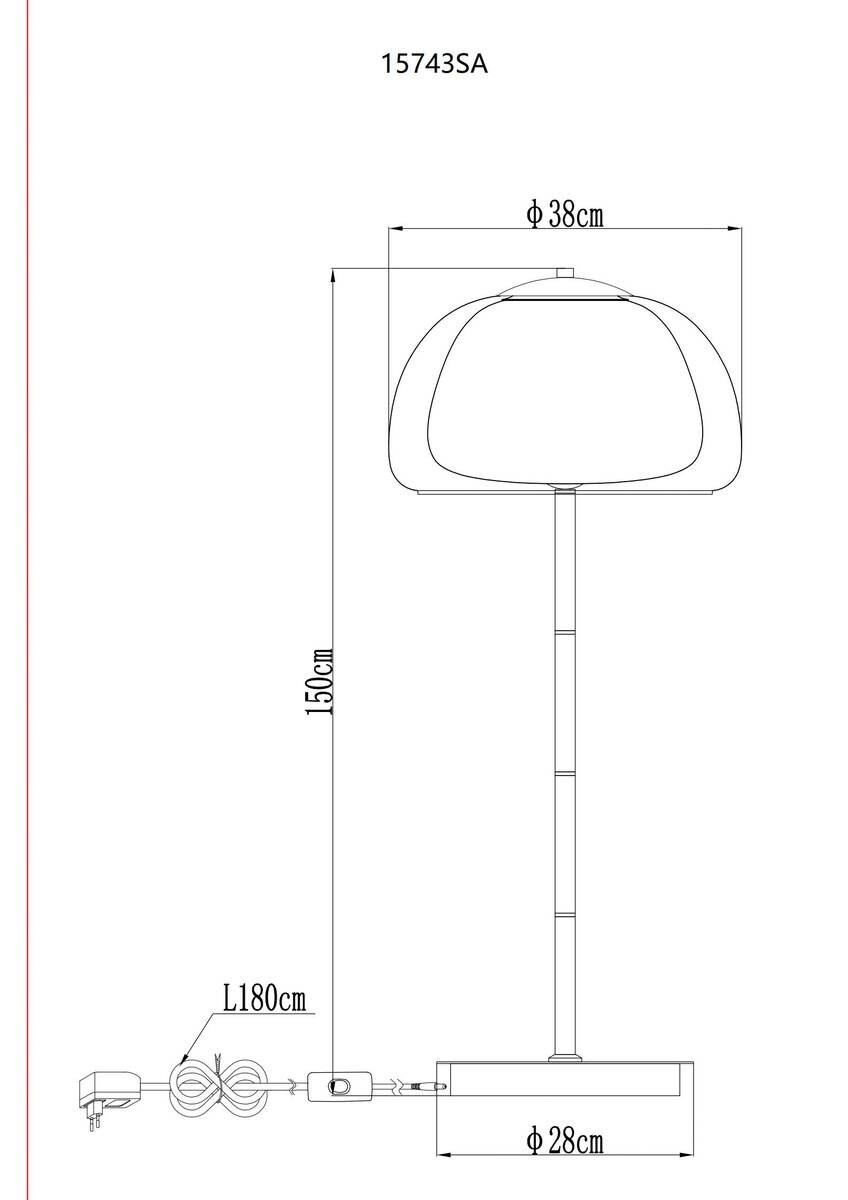 GLOBO Stehleuchte gold Metall Glas B/H/L: ca. 44x37x44 cm