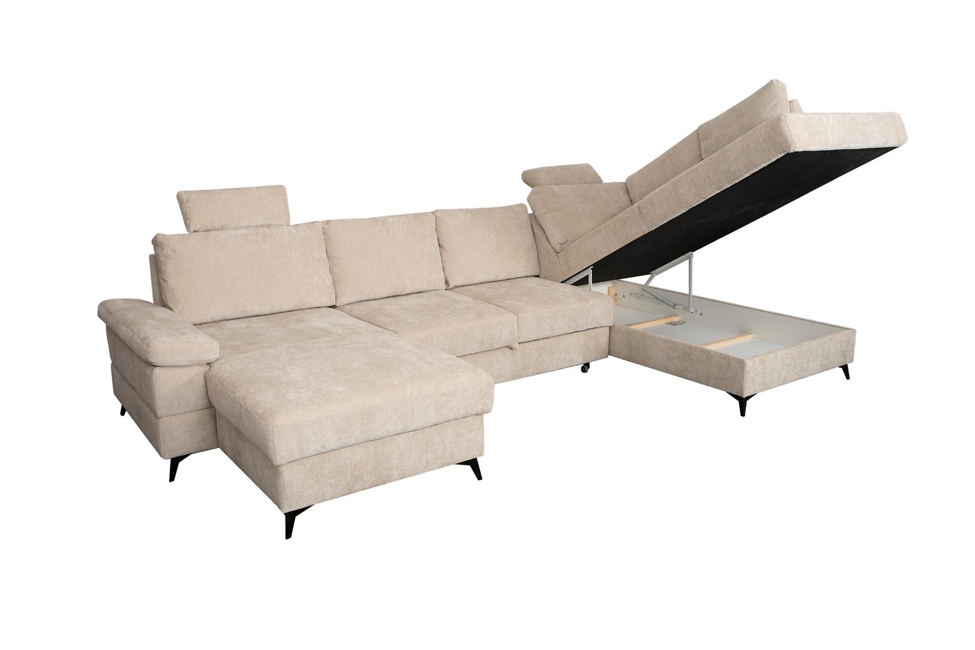 Wohnlandschaft Sara U beige Microfaser B/H/T: ca. 333x87x189 cm Wohnlandschaft Sara U beige Microfaser B/H/T: ca. 333x87x189 cm