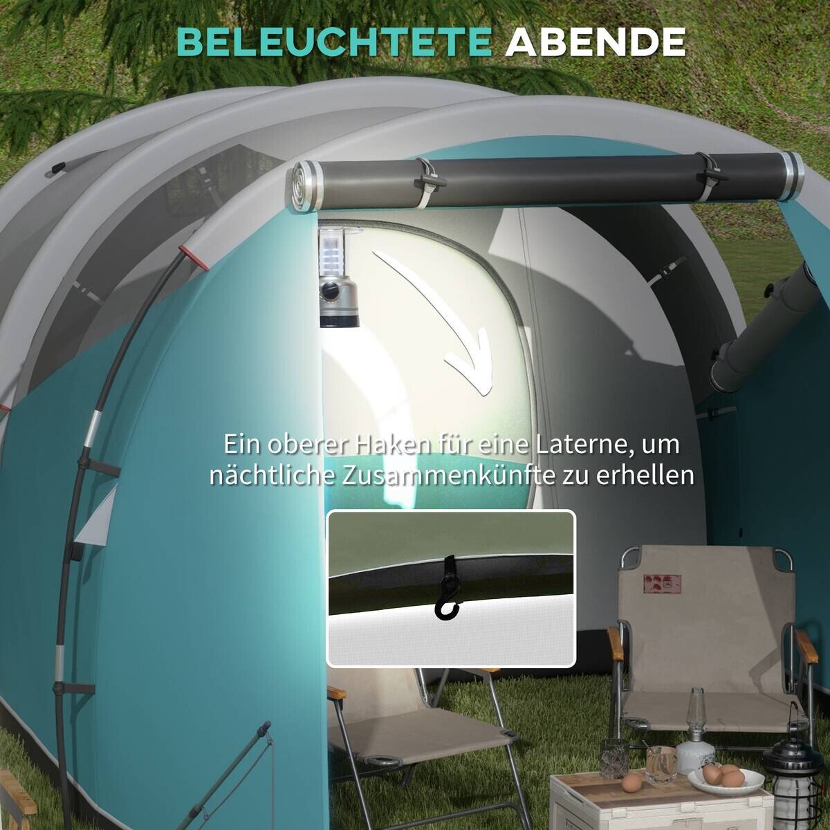 Outsunny Campingzelt B/H/L: ca. 260x190x460 cm