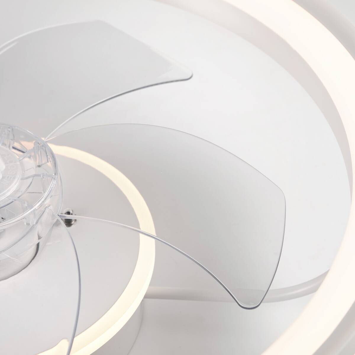 Lamkur LED-Deckenventilator Falco weiß H/L: ca. 17x50 cm 4 Brennstellen