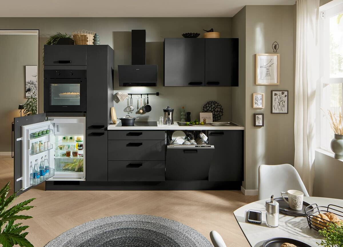 pino Küchenblock PN210 Graphit supermatt B/H/T: ca. 280x220,6x60 cm